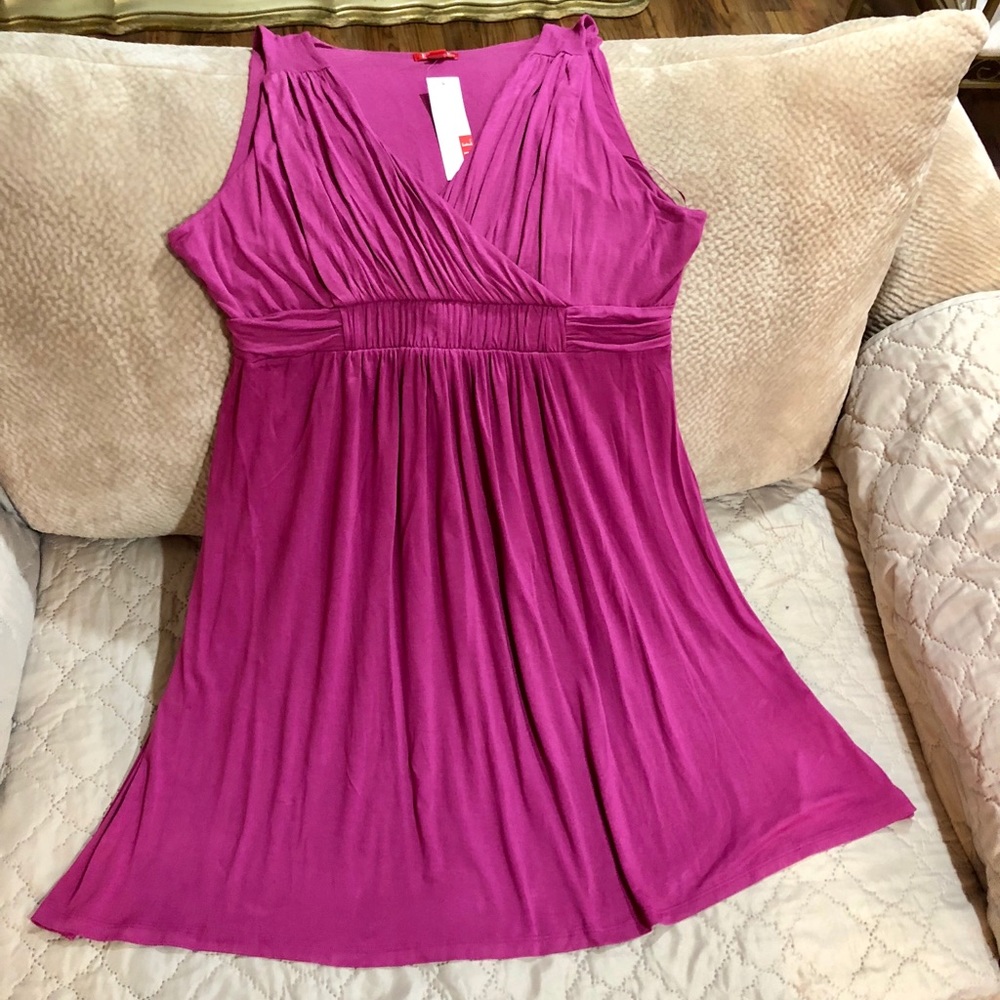 ELLE New w/tag Fuchsia Swing Dress. SZ XL